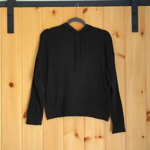Black sweater with hood
